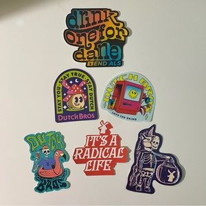 Pack of 6 Dutch Bros Stickers